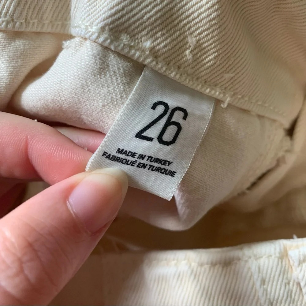 BDG Cream High-Rise Cargo Joggers - Picture 7 of 8